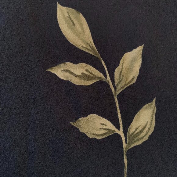 Vintage Floral Midi Skirt Black Beige Dark Academia Fall Autumn Twee Whimsigoth - Picture 5 of 10